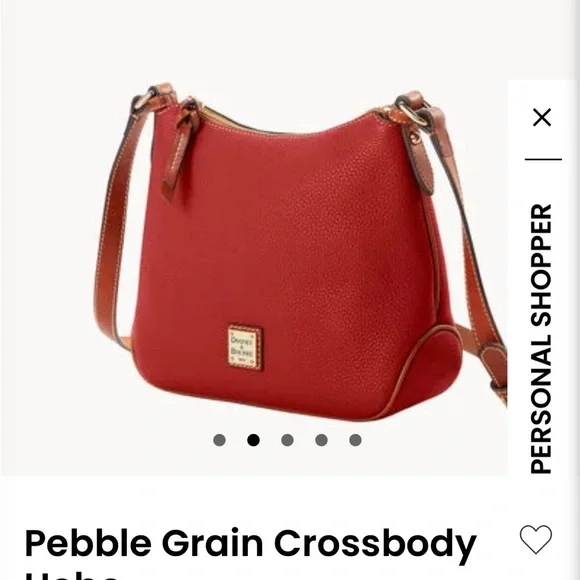 Dooney & Bourke Red Leather Shoulder Bag - Picture 5 of 6